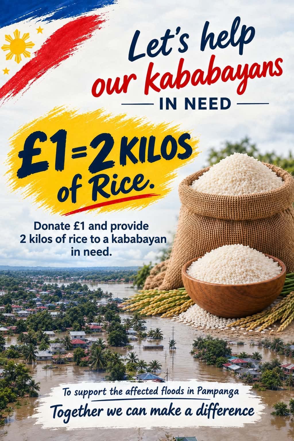 £1 Can Feed a Family: Pampanga Flood Relief Fundraiser